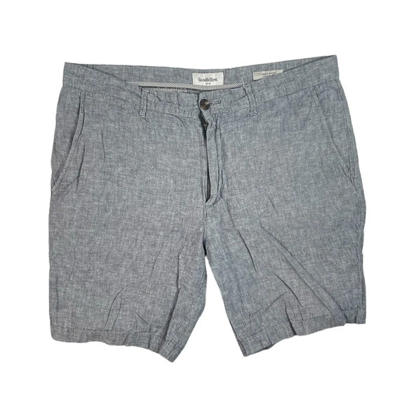 SH417 Men’s Goodfellow & Co. LINEN 9” Inseam LINDEN Shorts 34 - Picture 1 of 5